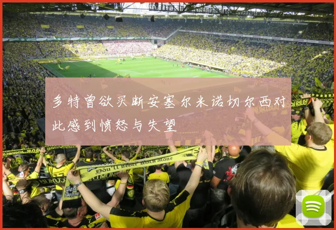 多特曾欲买断安塞尔米诺切尔西对此感到愤怒与失望